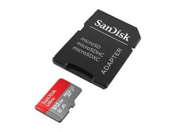 SanDisk Ultra microSDXC 512 GB + SD adapter 150 MB/s A1 klasa 10 UHS-I