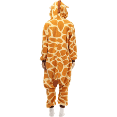 Nikcorp Kigurumi pidžama žirafa S, jednodijelni kombinezon onesie kostim za odrasle, mekani flis, unisex dizajn za maskenbal i spavanje, kapuljača s 3D detaljima, kopčanje na patentni zatvarač, bočni džepovi