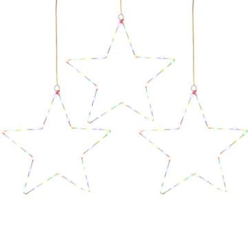 Nikcorp Božićne LED zvijezde set 3 kom, metalne dekorativne svjetiljke, 150 LED dioda, bijela svjetlost, IP44 vodootporne, promjer 30 cm, baterijsko napajanje, timer, 8 načina rada, za unutarnju i vanjsku