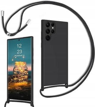 Nikcorp Maskica futrola Samsung Galaxy S22 Ultra zaštitni lanac TPU silikon, ultratanka i otporna na ogrebotine, povišen rub, prozirna