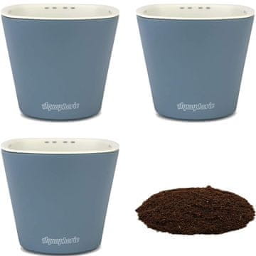 Nikcorp Aquaphoric Male set od 3 saksije za prozore samonavodnjavanje donji spremnik plava Fiber Soil izdržljiva plastika za začinsko bilje cvijeće povrće