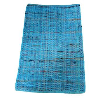 Nikcorp Pravokutna prostirka Gifiie 60x90 cm plava od prirodne jute ručno tkana 100% prirodni materijal, debljina 5-7 mm za dnevni boravak spavaću sobu blagovaonicu predsoblje