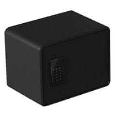 Nikcorp Biometrijski sef NIKCORP SG-25-Z, kućni oklopni sef na otisak prsta, elektronički kod i ključ, čelični sef za dokumente i novac, 25x35x26 cm, crni, mogućnost montaže na zid ili pod, set 2 ključa