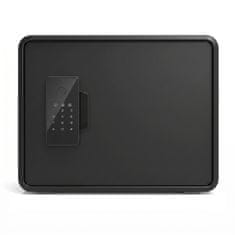Nikcorp Biometrijski sef NIKCORP SG-25-Z, kućni oklopni sef na otisak prsta, elektronički kod i ključ, čelični sef za dokumente i novac, 25x35x26 cm, crni, mogućnost montaže na zid ili pod, set 2 ključa