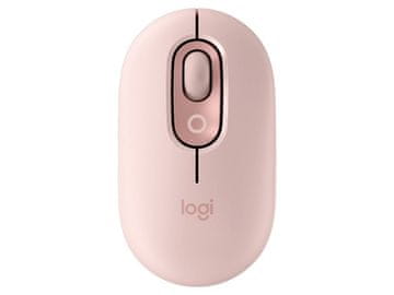 Logitech POP miš s EMOJI, Bluetooth, ružičasta