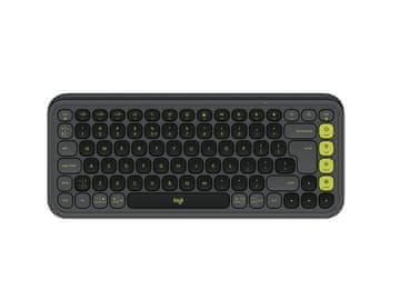 Logitech Pop Icon Keys tipkovnica, Bluetooth, grafitna, slovenski raspored