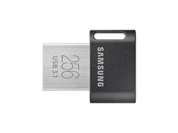 Samsung FIT Plus USB stick, 256 GB, USB 3.1, 400 MB/s, sivi