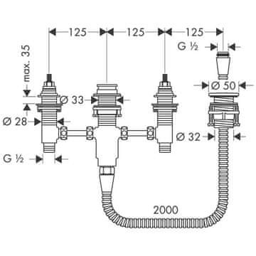 Hansgrohe Hansgrohe 13244180 kupaonska slavina, jednoručna, keramička kartuša