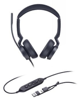 YEALINK Yealink UH46 Dual Teams Slušalice USB-C/A, crna