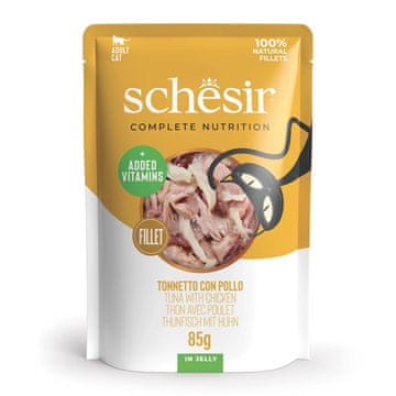Schesir SCHESIR u želeu Tuna s piletinom - mokra hrana za mačke - 85 g