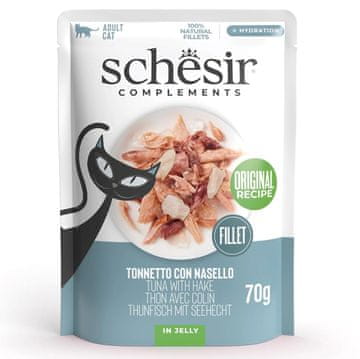 Schesir SCHESIR Tuna s listom u želeu - mokra hrana za mačke - 70g