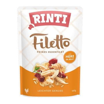 Rinti RINTI Filetto Pileći file s jetricama - Mokra hrana za pse - 100g