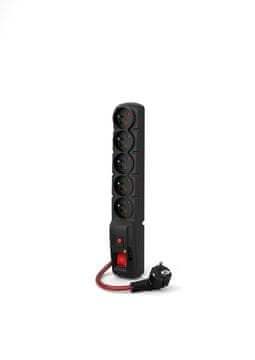ACAR Produžni kabel ACAR F5 POWER, 5 utičnica, 10 m, crni