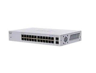slomart Cisco CBS110 neupravljani mrežni prekidač 24-portni GE, 2x1G SFP, sivi