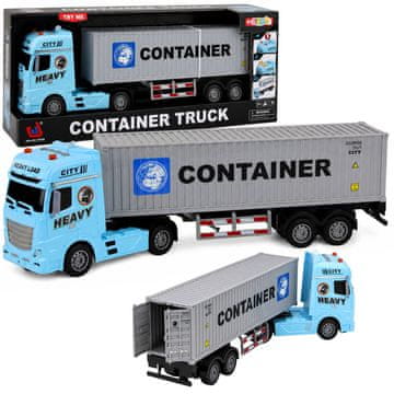 slomart LEAN TOYS Kamion s kontejnerom, plavi, 54 cm