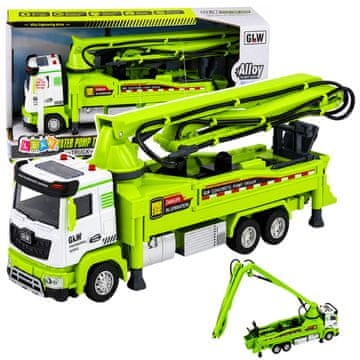slomart LEAN TOYS kamion s pumpom za beton 1:40, zeleni