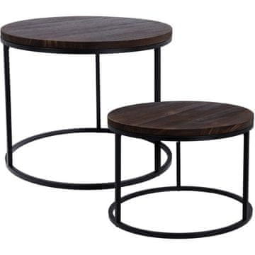 HOMESTYLING Set od 2 pomoćna stola, promjer 50 / 57 cm