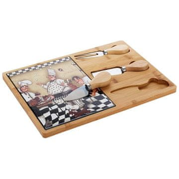Excellent Houseware Set za rezanje sira s daskom za rezanje, set od 4 komada