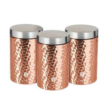 Berlingerhaus Posuda za hranu BH-6727 Set od 3 posude za hranu Primal Rosegold Metallic Line