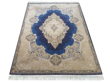 Dywanopol Tepih u komadu EXCLUSIVE Qum Silk 02 u mornarsko plavoj boji, 200 x 300 cm