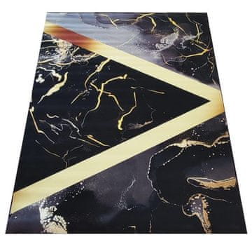 Dywanopol Tepih u komadu CRNO I ZLATNO 12, 60 x 100 cm