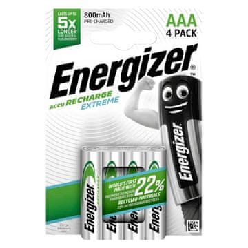 Extreme Energizer Extreme AAA punjive baterije L92, 800 mAh, komplet 4 komada
