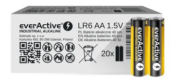 slomart everActive Industrial Alkaline LR6 AA baterije, 40 komada