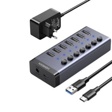 HUB Ugreen CR110 USB 3.0 Hub, 7x USB 3.0, 5Gbps