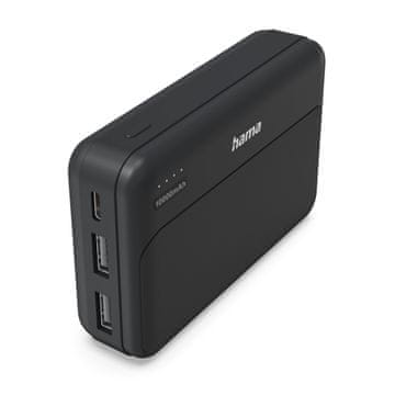 power Hama Power pack 10000 mAh, 2xUSB-A, brzo punjenje, antracit