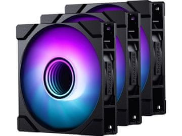 PHANTEKS PHANTEKS M25 Gen2 PWM D-RGB ventilator, 3 kom, 140 mm, crna