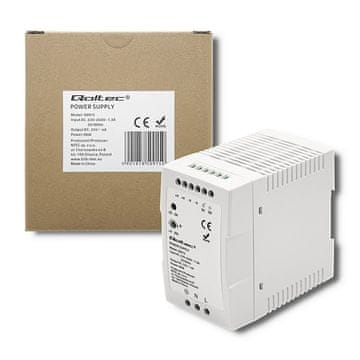 Qoltec Qoltec 50915 napajanje za DIN šinu | 96W | 24V | 4A | Bijela | Slim