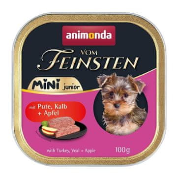Animonda ANIMONDA Vom Feinsten Junior Mini puretina s teletinom i jabukom, 100g