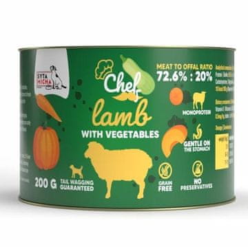 Syta Micha Vlažna hrana za pse SMH SYTA MICHA Chef Janjetina s povrćem Mono - 200 g