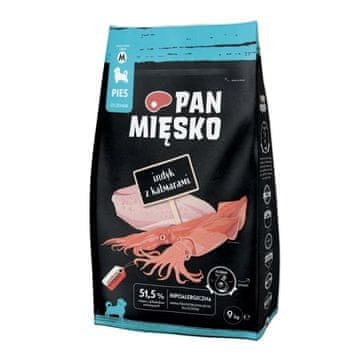 Pan Mięsko Suha hrana za pse PMI MIĘSKO Turska s lignjem, za štence srednjih pasmina (10-25 kg), 9 kg
