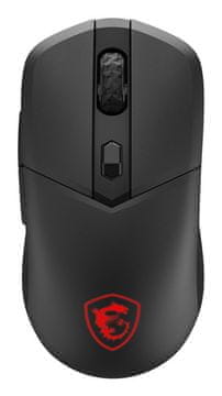 MSI MSI VERSA 300 miš, Desna ruka, RF bežični + Bluetooth + USB-C, Optički, 8000 DPI, Crni