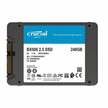 Crucial SSD disk 240 GB BX500 SATA 3 TLC 3D CT240BX500SSD1