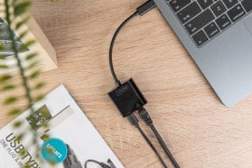 Digitus Digitus USB-C Gigabit Ethernet adapter s podrškom za Power Delivery, crni