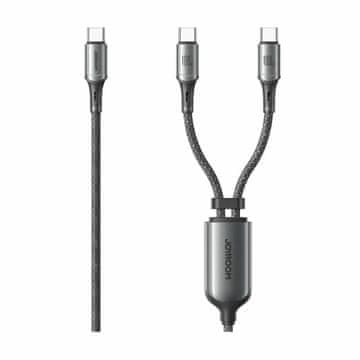 Joyroom USB kabel 2u1 2x TipC 1.5m 100W S-A57