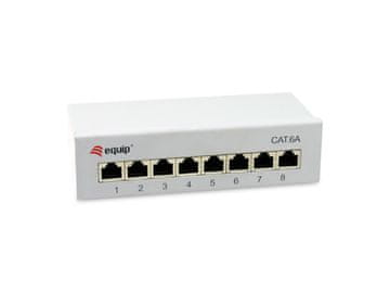 Equip Equip 326521 patch panel, 8 portova, Cat6a, sivi