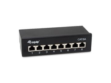 Equip Equip 326621 patch panel, 8 portova, Cat6a, crni