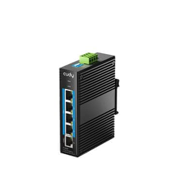 Cudy Cudy IF1005P 2.0 Industrijski PoE+ prekidač, 5-portni Fast Ethernet (10/100), crni