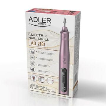 Adler Adler AD 2181 stroj za glodanje noktiju - set od 11 komada Roza