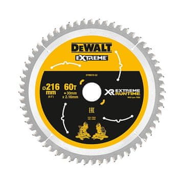 DeWalt List cirkularne pile DeWALT XR FlexVolt, 216 mm x 30 mm, 60Z