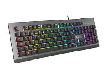 Genesis GENESIS Rhod 500 RGB tipkovnica, Gaming, USB, QWERTY portugalska, srebrna/crna