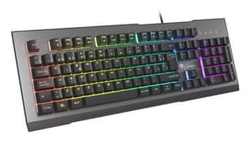 Genesis GENESIS Rhod 500 RGB tipkovnica, Gaming, USB, QWERTY španjolska, crna/siva