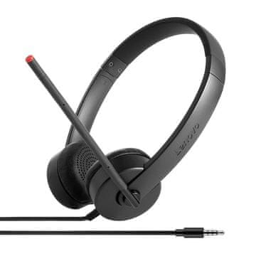 Lenovo Lenovo Stereo Analog Headset, žične uredske slušalice, crne