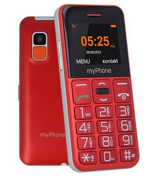 myPhone myPhone Halo Easy Mobilni telefon, 4,32 cm, sivi/crveni