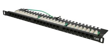 Extralink Extralink CAT6 UTP 0.5U patch panel, 24 porta, crni