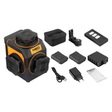 Laser NOL 3D laserska libela, 12 linija, zelena, kofer, magnetni nosač