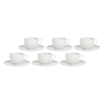 slomart Set 6 Corte podmetača za šalice - Bijeli, 200 ml